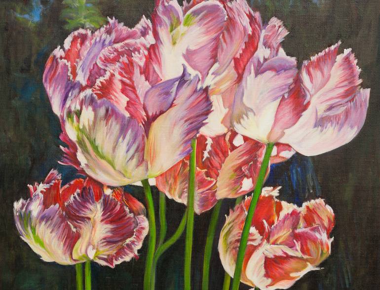 Original Floral Painting by Liudmila Pisliakova