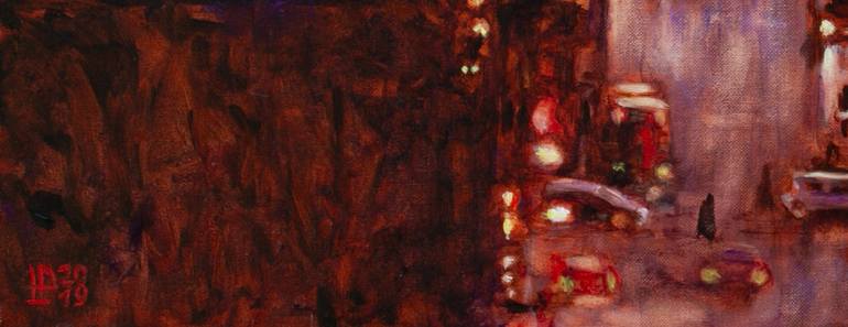 Original Expressionism Cities Painting by Liudmila Pisliakova