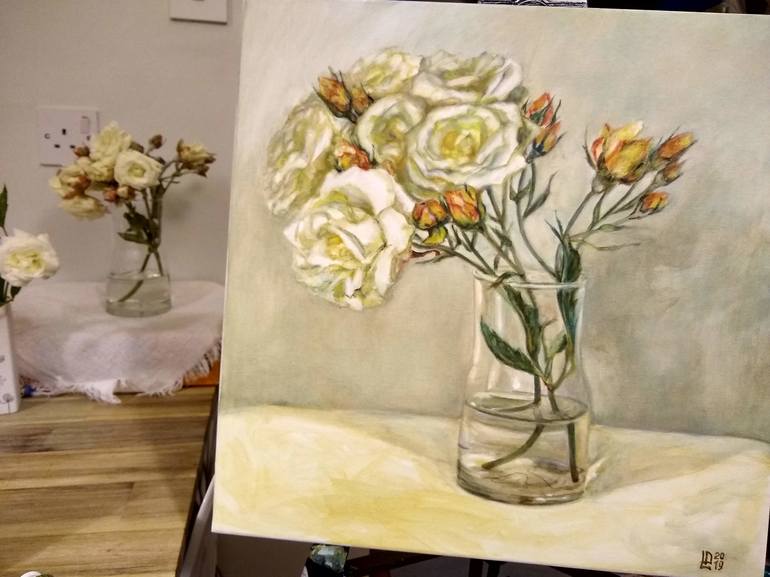 Original Floral Painting by Liudmila Pisliakova