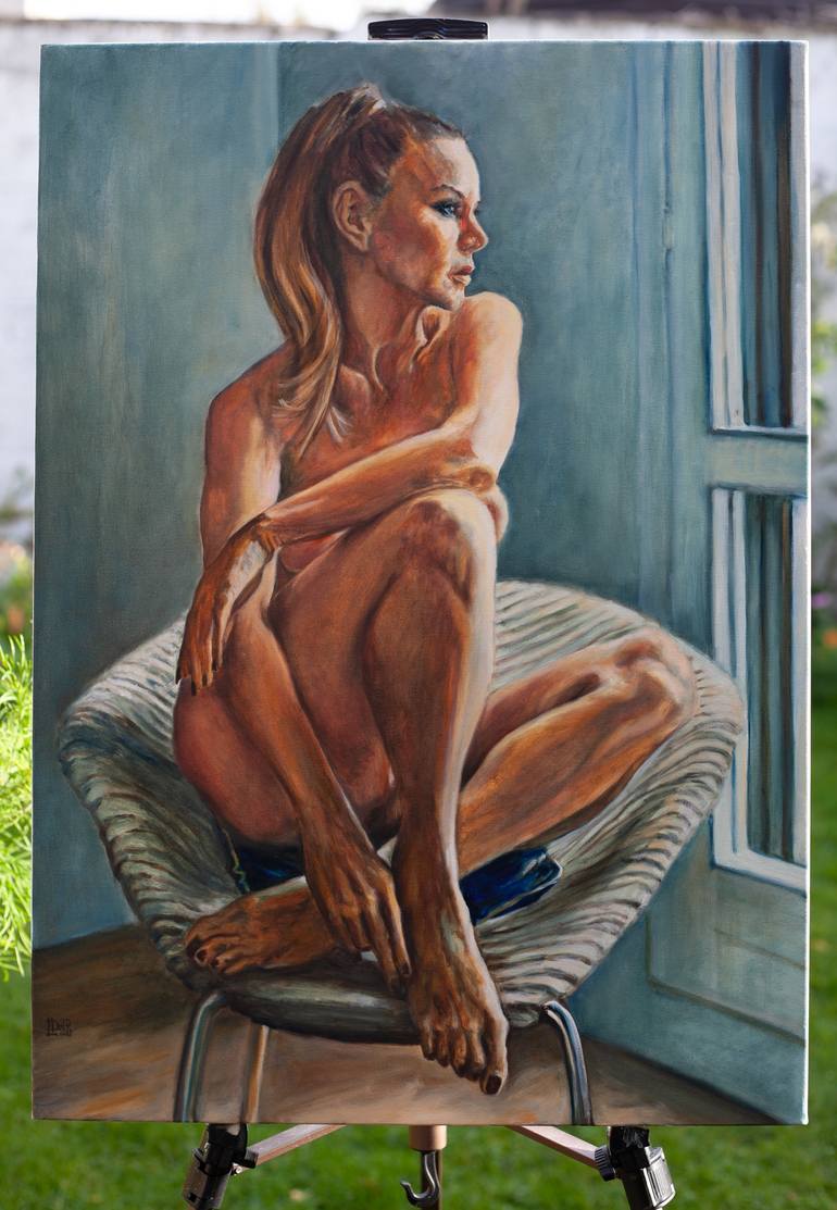 Original Nude Painting by Liudmila Pisliakova