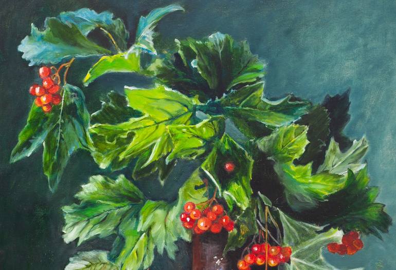 Original Fine Art Botanic Painting by Liudmila Pisliakova