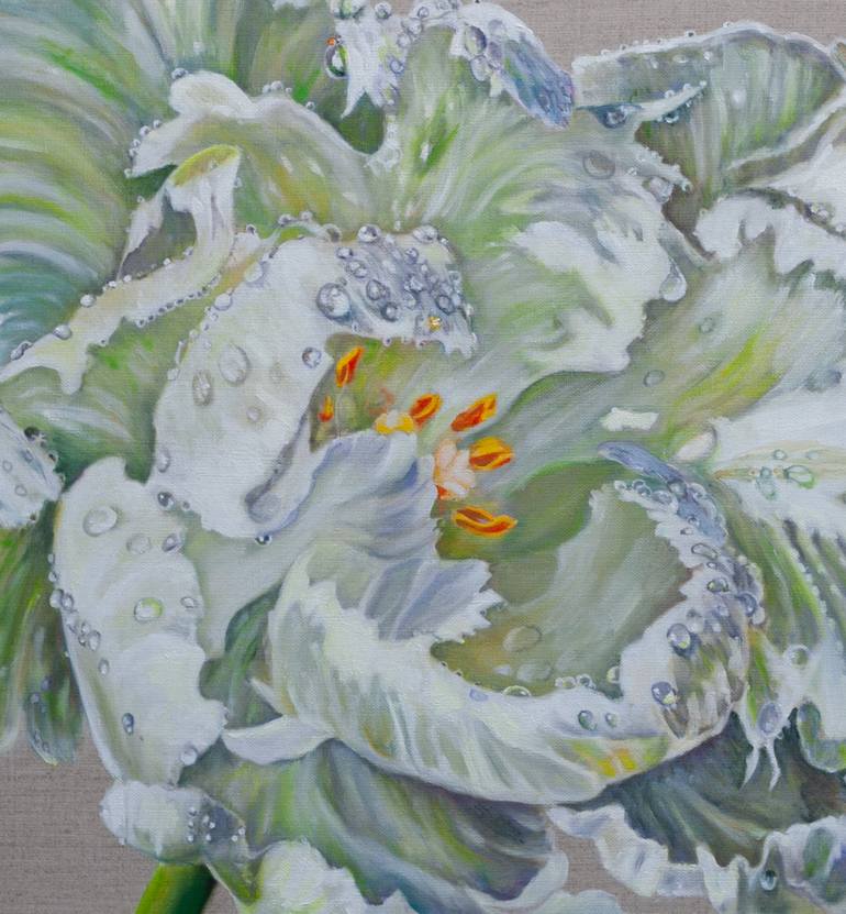 Original Minimalism Floral Painting by Liudmila Pisliakova