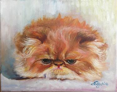 Print of Fine Art Cats Paintings by Catherine Mirolubova