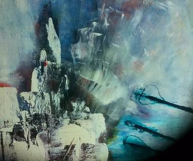 Original Abstract Expressionism Abstract Painting by Virginia Goodwind