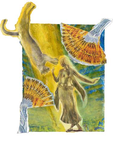 Original Classical mythology Collage by Cheryl De Ciantis