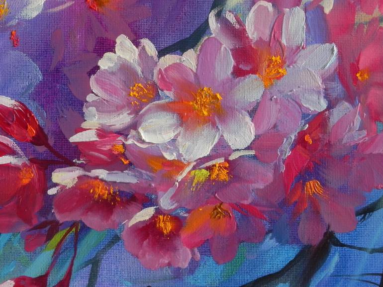 Original Impressionism Floral Painting by Yuriy Novikov