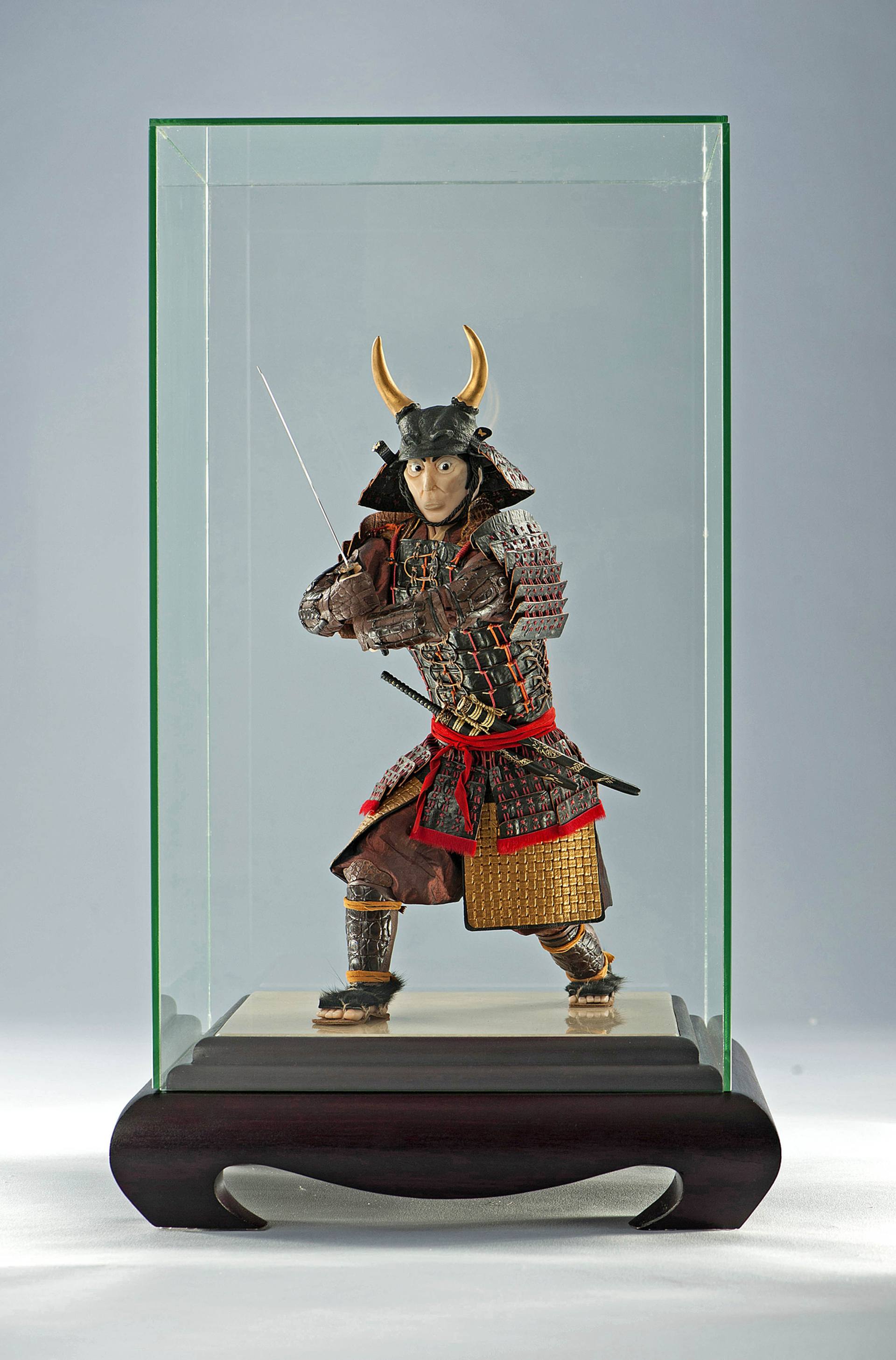 Japan Samurai sculpture statue traditional modern art Sculpture by