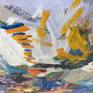 Playfull, expressive, colourfull, dynamic, energetic work. Just like my most works this one is also inspired by contemporary music.
There is plenty of canvas sides to stretch the work perfectly. The actual size is as listed. You can frame it white afterwards. The painting might be rotated any position you prefer it on the wall.