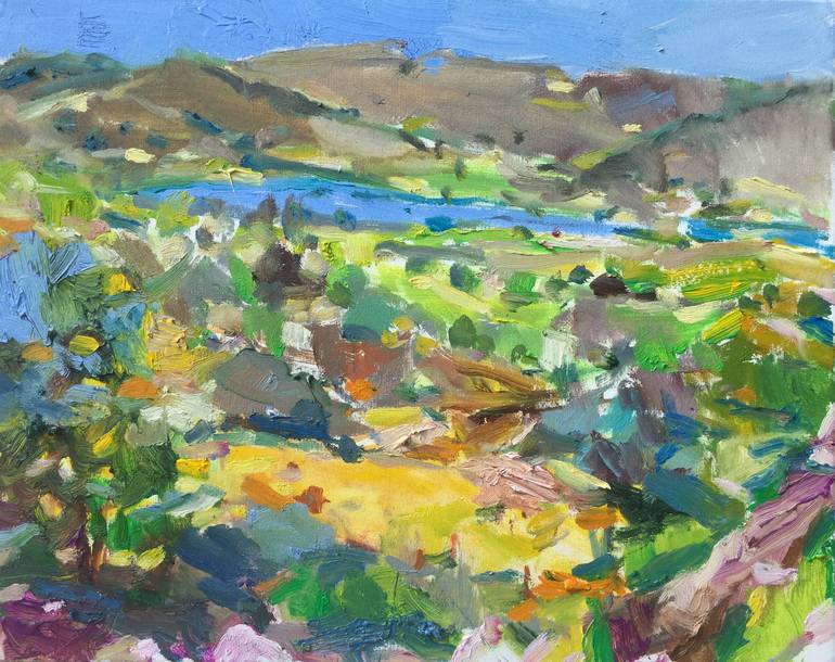 Original Expressionism Landscape Painting by Lana Verdi