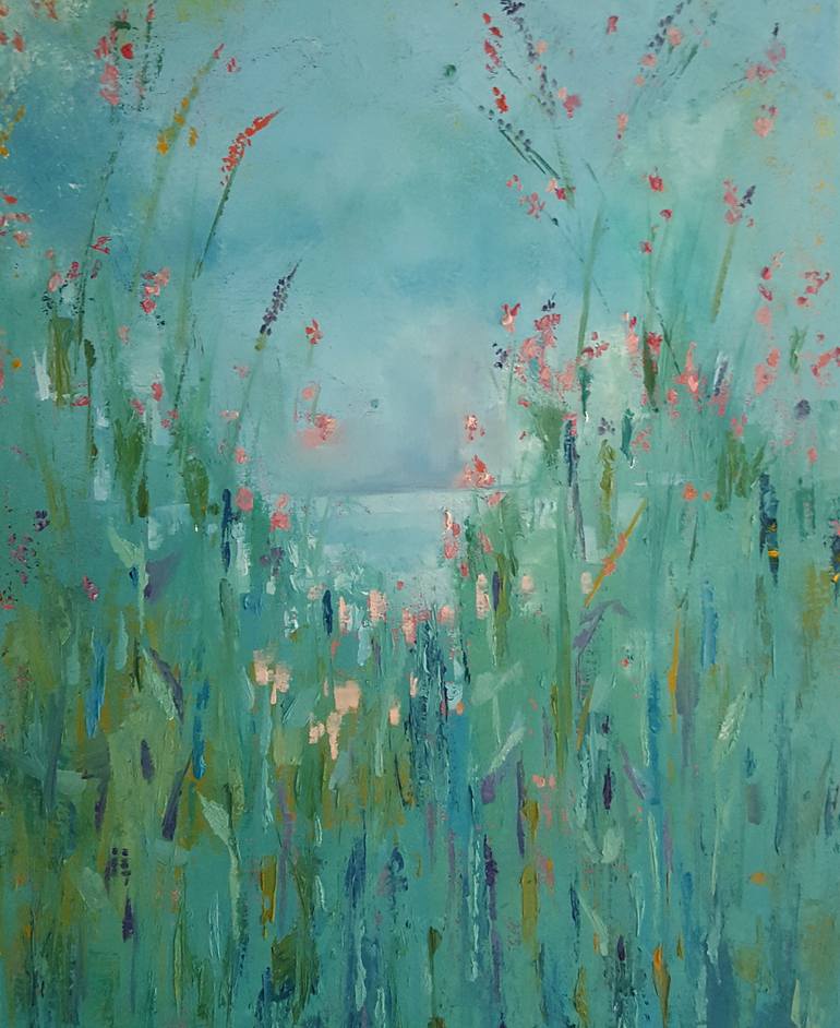 View of Bodega Bay Oil Painting Painting by Bhavna Misra | Saatchi Art