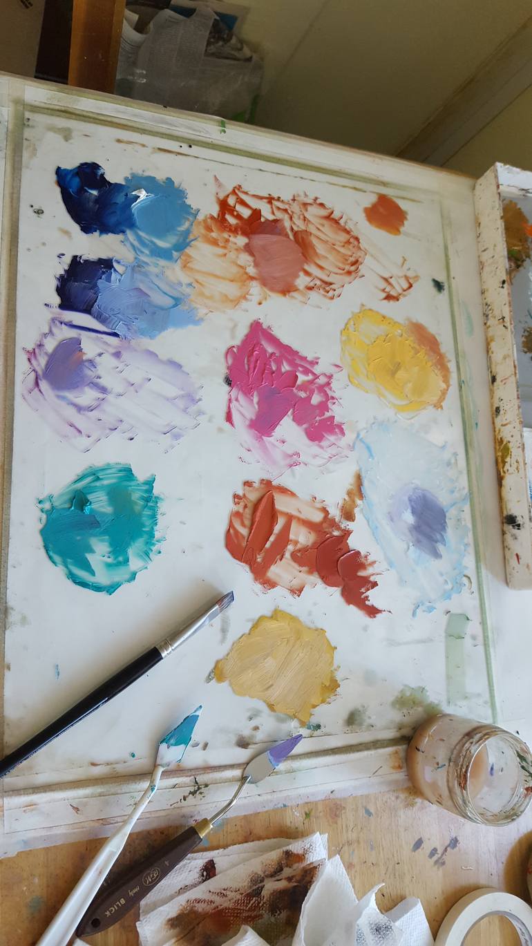 Original Abstract Expressionism Landscape Painting by Bhavna Misra