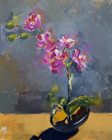 "Orchids": Fine Art Original Oil Painting by Artist thumb