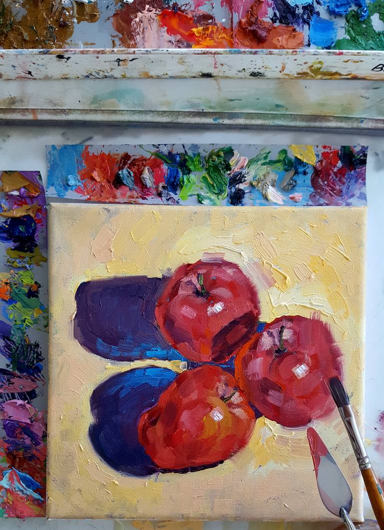 Original Abstract Expressionism Still Life Painting by Bhavna Misra