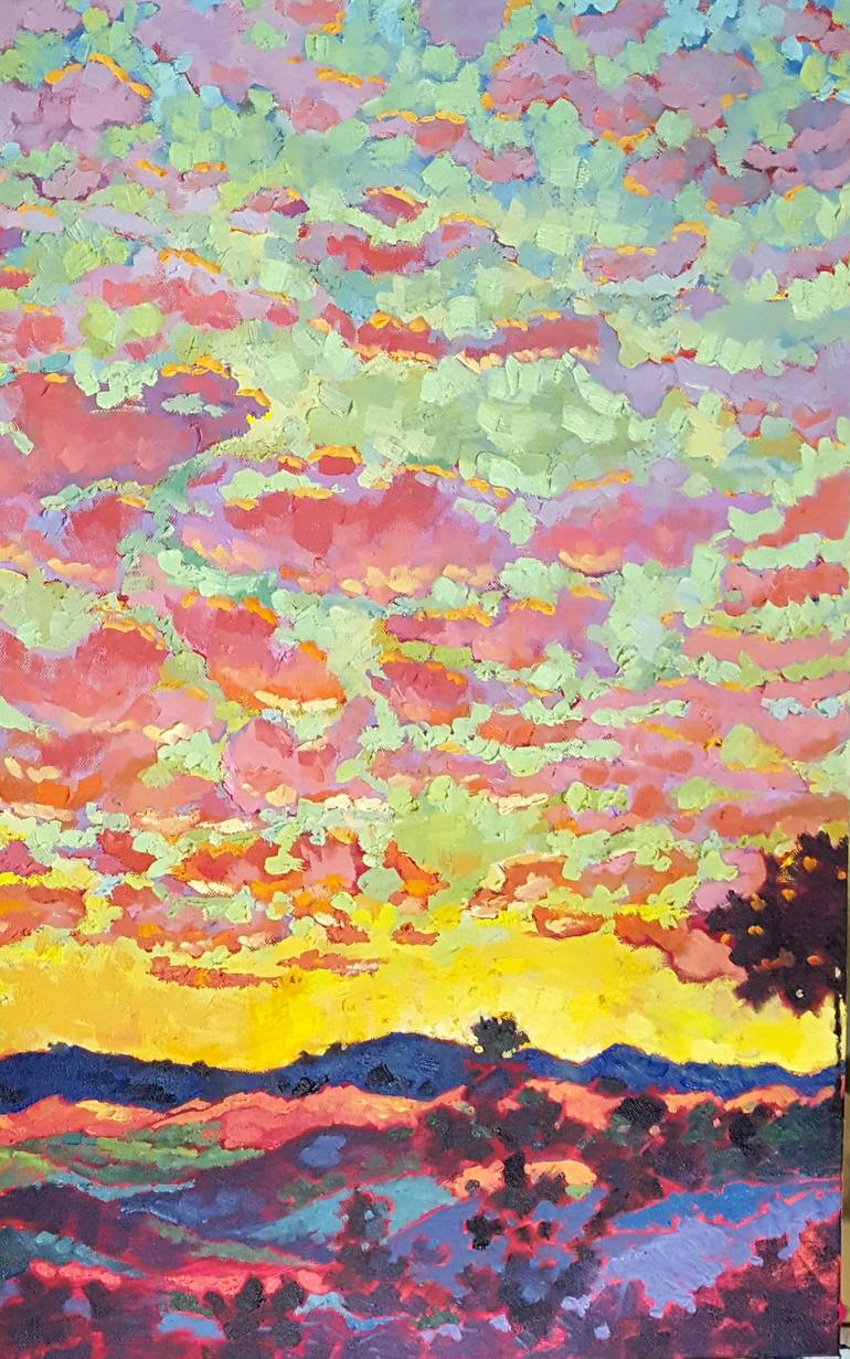 “Autumn Sky” – Colorful Nature Painting by Artist Bhavna Misra Painting ...