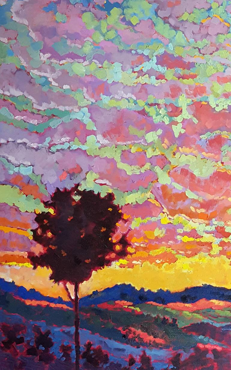 “Autumn Sky” – Colorful Nature Painting by Artist Bhavna Misra Painting ...