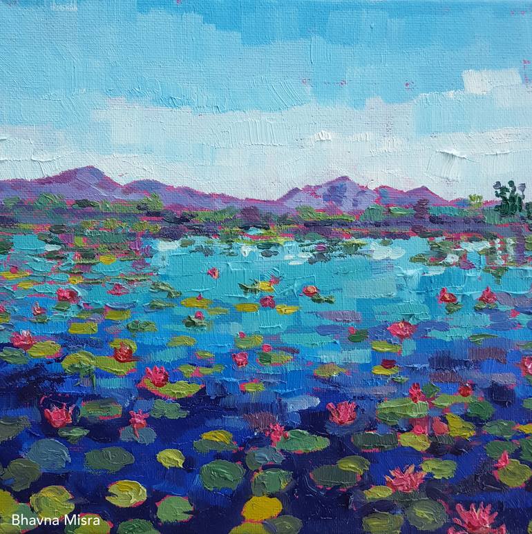 “Weekend by the Lilypond” – Fine Arts Landscape Painting by Artist ...