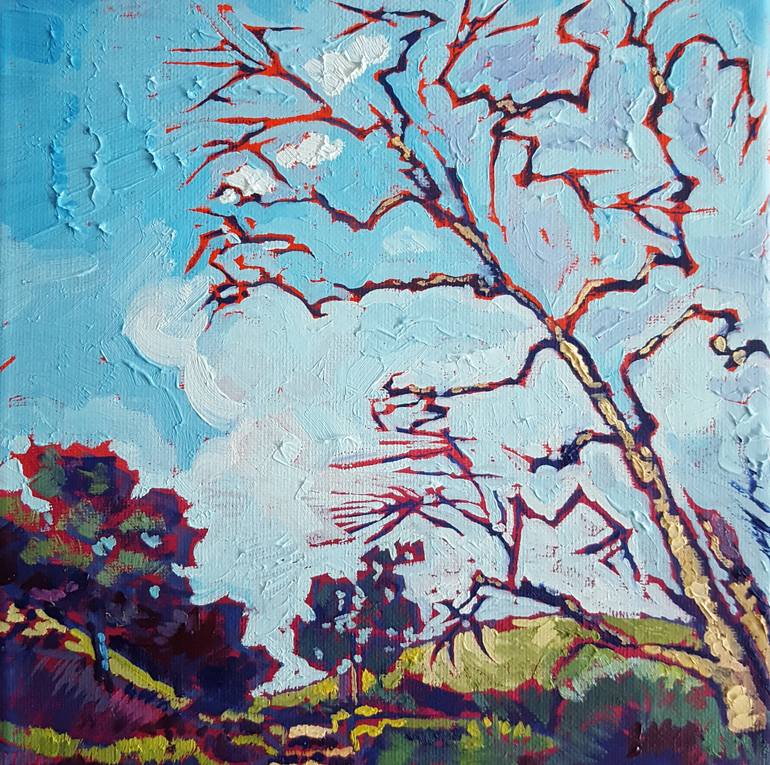 “Tickling the Sky” – Fine Arts Skyscape Painting by Artist Bhavna Misra ...