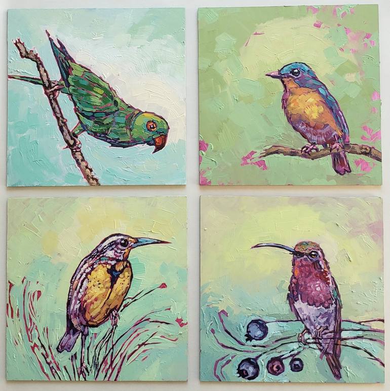 Original Abstract Expressionism Animal Painting by Bhavna Misra