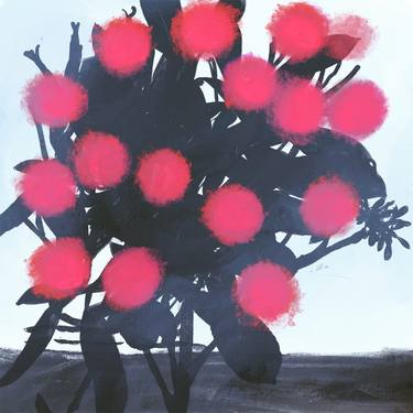 Print of Floral Mixed Media by Ian Bourgeot