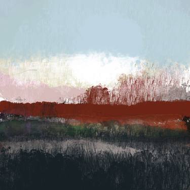 Print of Landscape Mixed Media by Ian Bourgeot