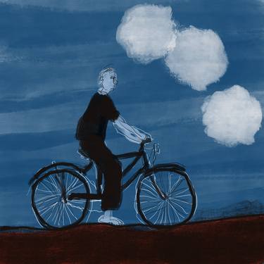 Print of Expressionism Bicycle Mixed Media by Ian Bourgeot