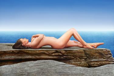 Nude Lying on the Rocks - SOLD thumb
