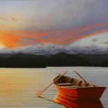 Rowboat in Winter Sunset by Horacio Cardozo