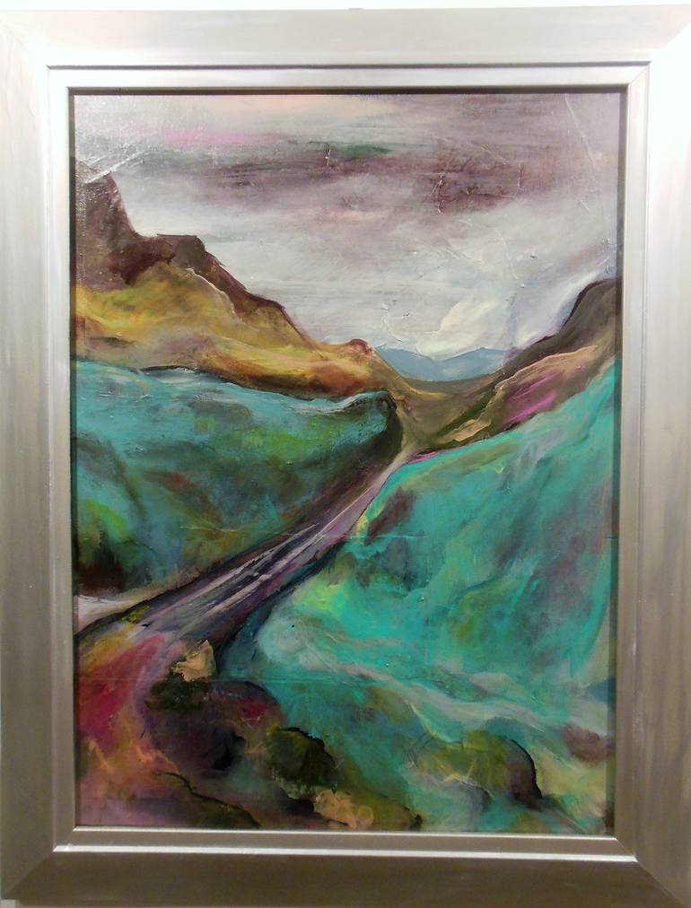 Original Abstract Expressionism Landscape Painting by Laura Koppes