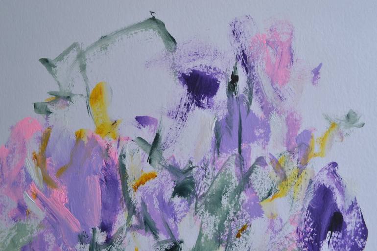 Original Abstract Expressionism Floral Painting by Karin Goeppert