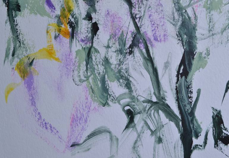 Original Abstract Expressionism Floral Painting by Karin Goeppert