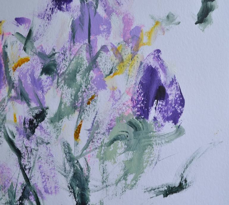 Original Abstract Expressionism Floral Painting by Karin Goeppert