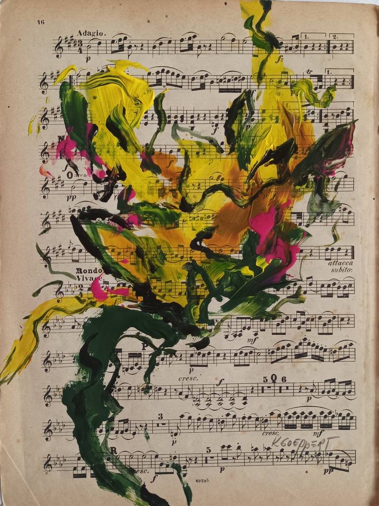 Print of Abstract Expressionism Floral Paintings by Karin Goeppert