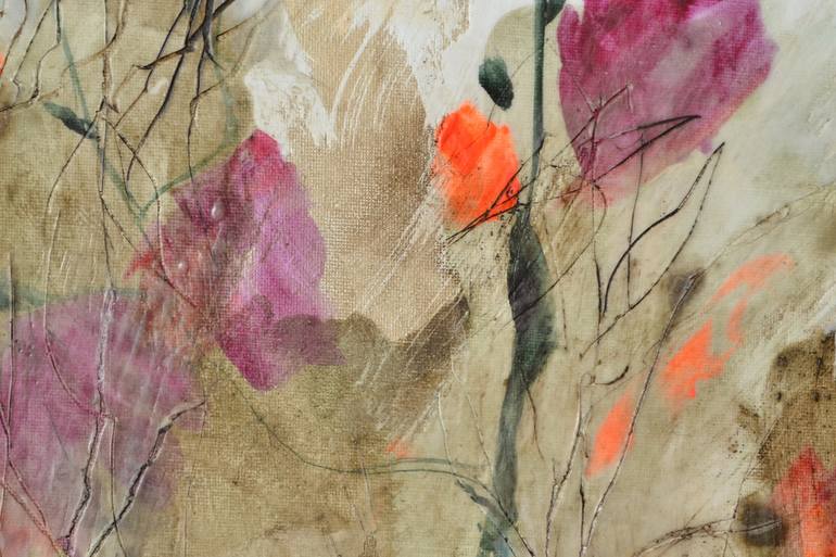 Original Abstract Floral Painting by Karin Goeppert