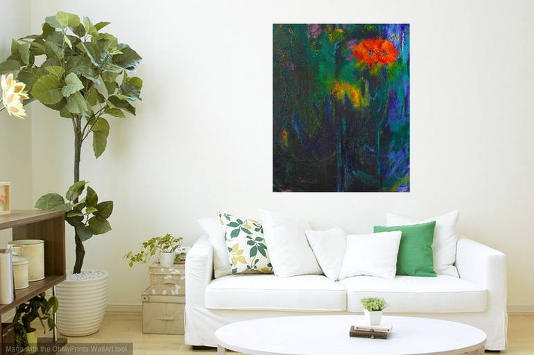 Original Abstract Floral Painting by Karin Goeppert