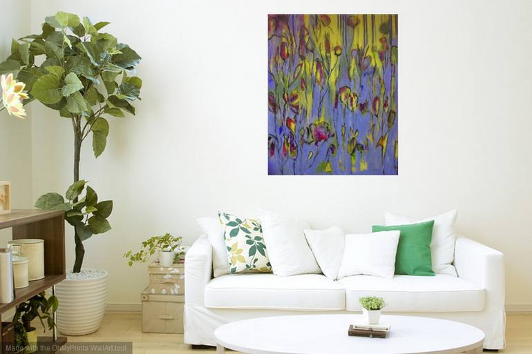 Original Abstract Garden Painting by Karin Goeppert