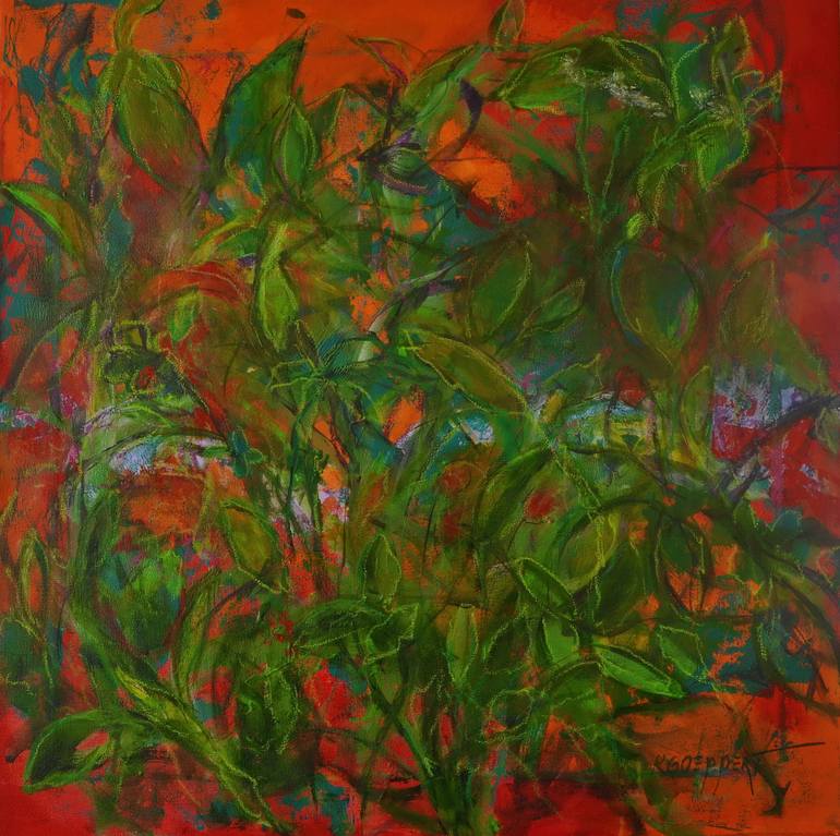 Print of Abstract Floral Paintings by Karin Goeppert