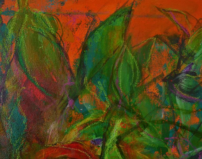 Original Abstract Floral Painting by Karin Goeppert