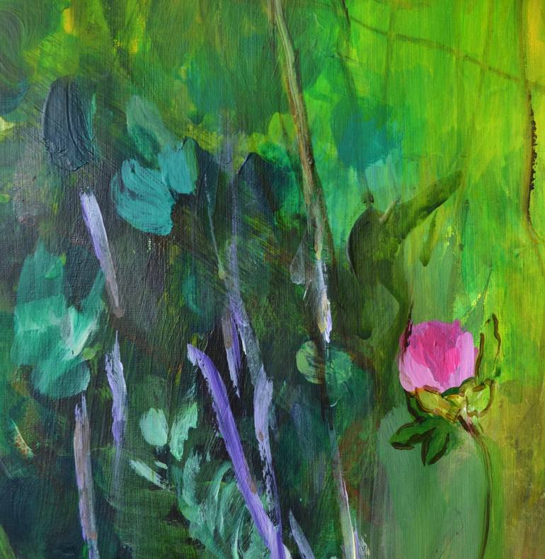 Original Impressionism Garden Painting by Karin Goeppert