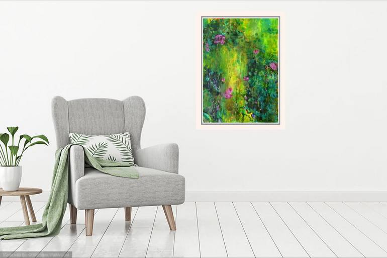 Original Impressionism Garden Painting by Karin Goeppert