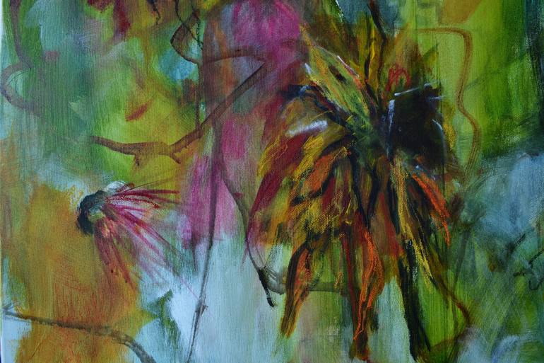 Original Expressionism Floral Painting by Karin Goeppert