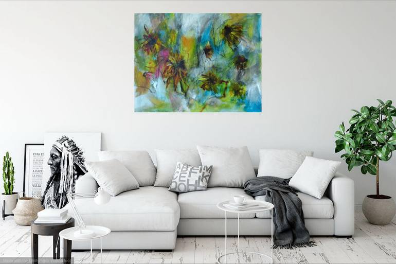 Original Expressionism Floral Painting by Karin Goeppert