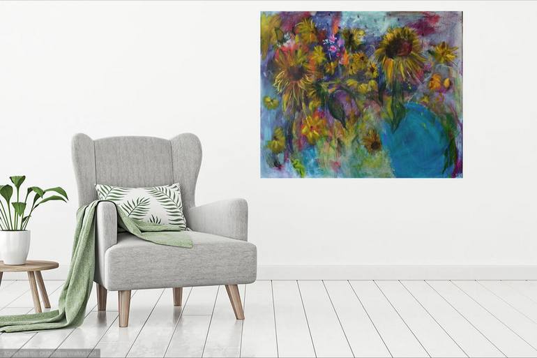 Original Expressionism Floral Painting by Karin Goeppert