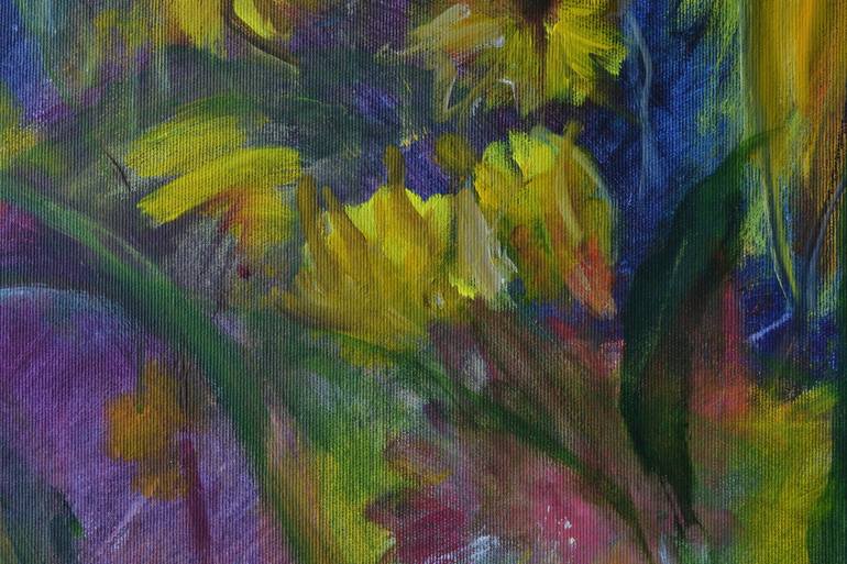 Original Expressionism Floral Painting by Karin Goeppert