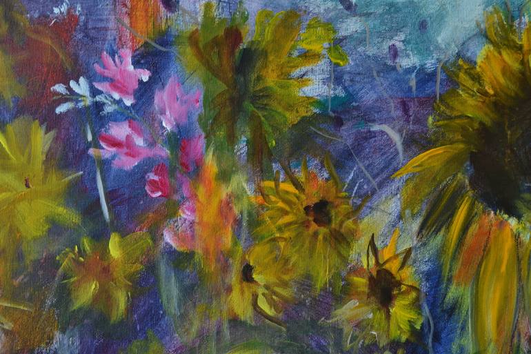 Original Expressionism Floral Painting by Karin Goeppert