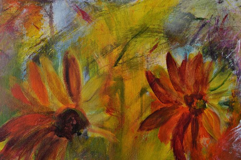 Original Expressionism Floral Painting by Karin Goeppert