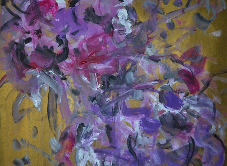 Original Abstract Floral Painting by Karin Goeppert