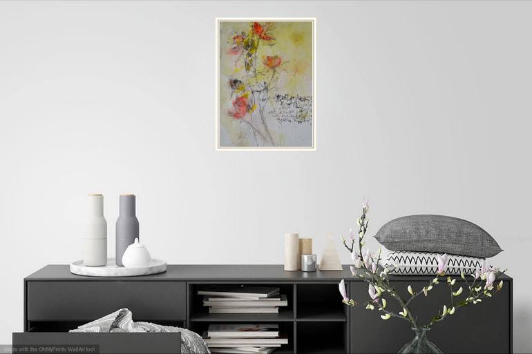 Original Impressionism Floral Collage by Karin Goeppert