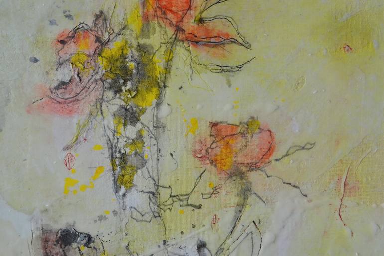 Original Impressionism Floral Collage by Karin Goeppert