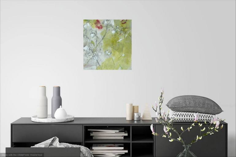 Original Impressionism Floral Collage by Karin Goeppert