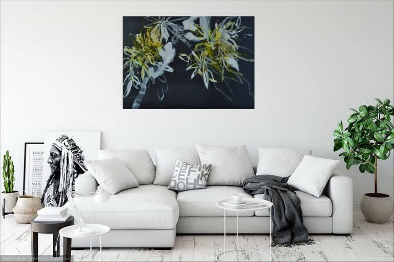 Original Abstract Floral Painting by Karin Goeppert